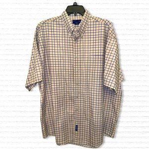 Vintage Duck Head Men's XL Plaid Button Down Short Sleeve Shirt